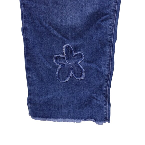 NWT Laurie Felt Forever Denim Floral Crop Straight Jean Sz 28WP Medium Wash - Picture 4 of 12